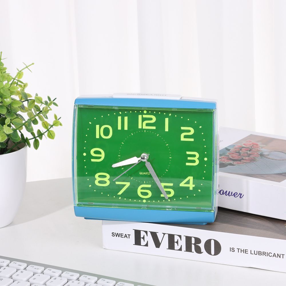 No Tick Night Light Alarm Clock Home Decor Number Clock Bedside Clocks