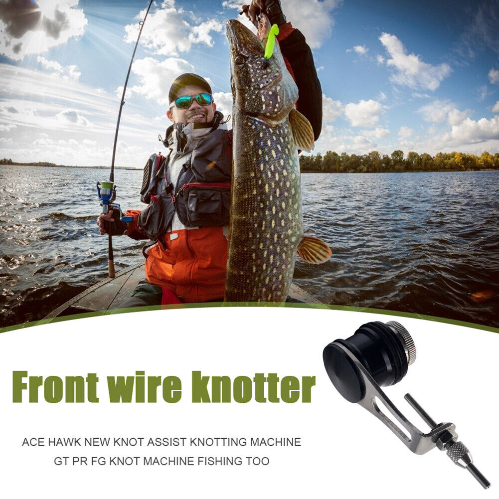 GT Bobbin Knotter Fast Knot Winder PE Line Fishing Tool Knotting (Black)