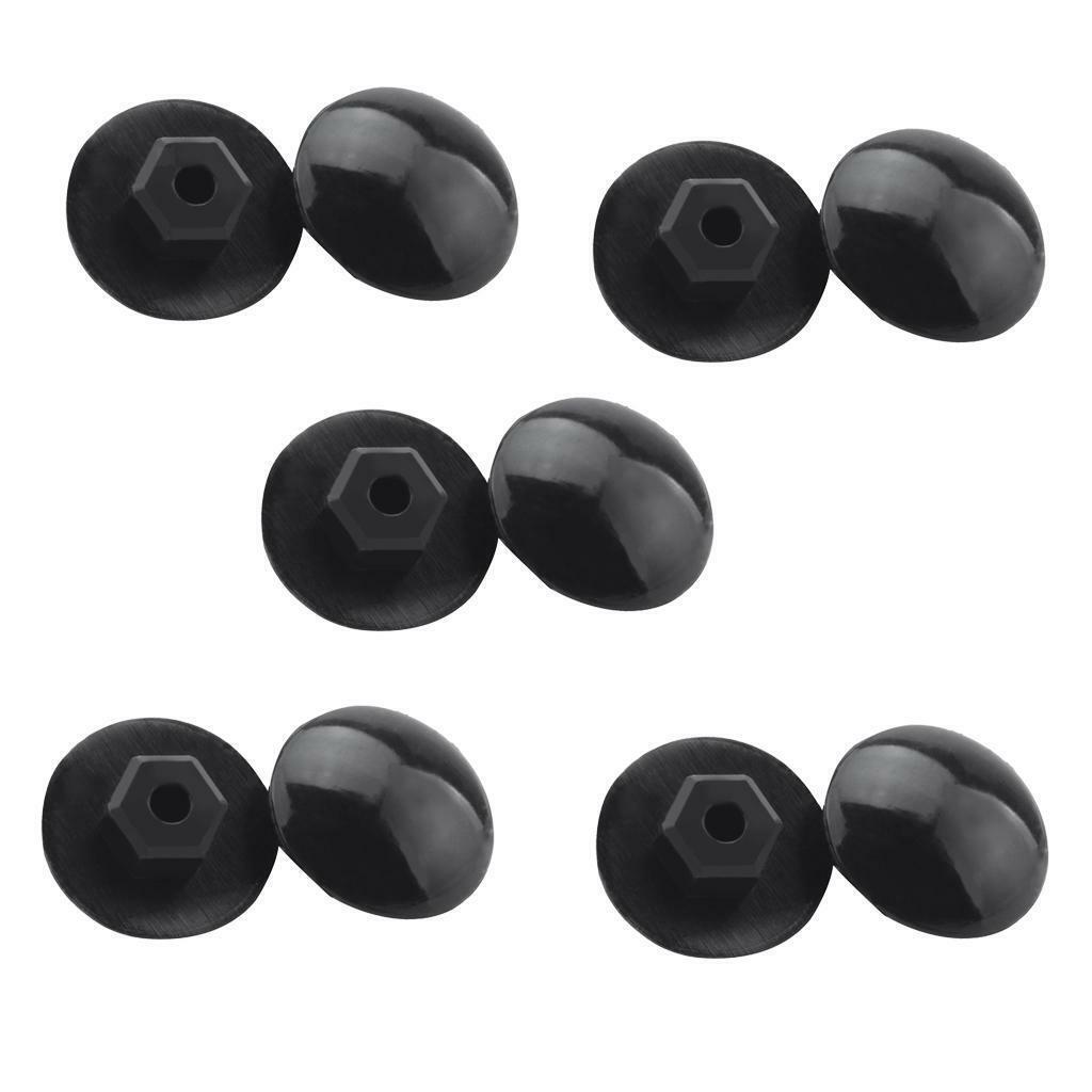 Set of 10 Rubber Waterproof Headset Covers MTB Screw Caps Cycle  Black