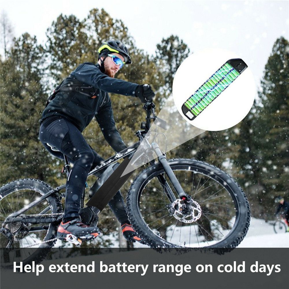 Black E-Bike Battery Cover Waterproof Bicycle Frame Cover Battery Protective