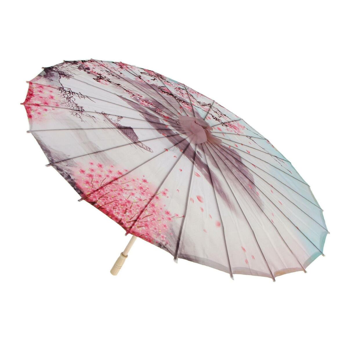 Set of 2 Oil Paper Umbrella Art Umbrella for Parties Decoration Other