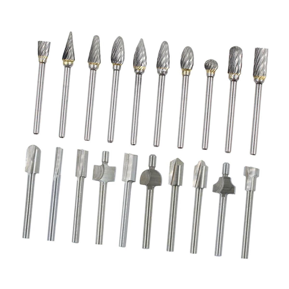 20 Pieces Rotary Drill Set, Rasp Drill   Engraving Carving