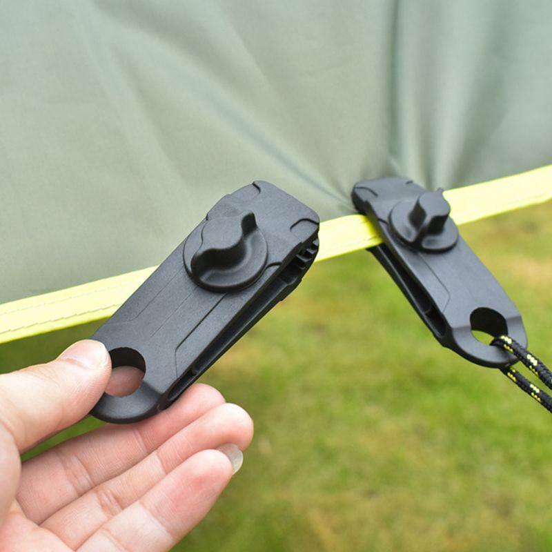 10 Pcs Outdoor Camping Hiking Tent Awning Canopy Clamp Tarp Canvas Clip Jaw Snap