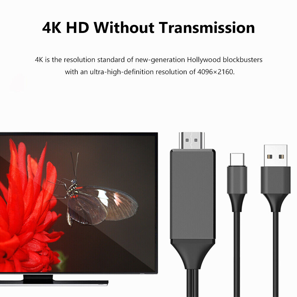 L9 USB C to HDMI-Compatible Mirroring Charging Cable 4K for Android Phone