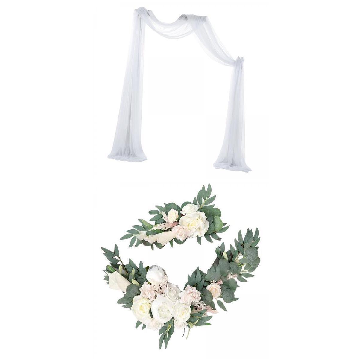 Flower Swag Handmade Wedding Arch Draping Wall Wedding Car Table Decor