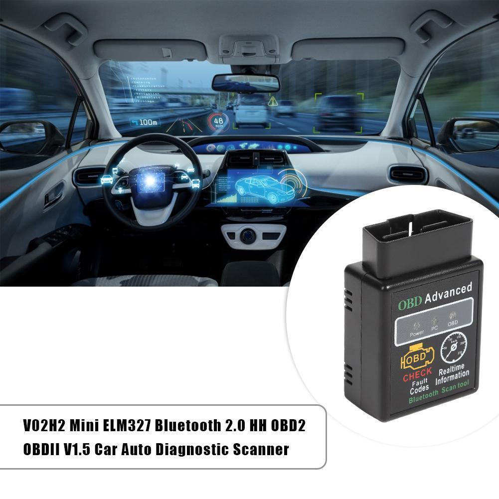 V02H2 Mini ELM327 Bluetooth-compatible 2.0 HH OBD2 V1.5 Car Diagnostic Tool