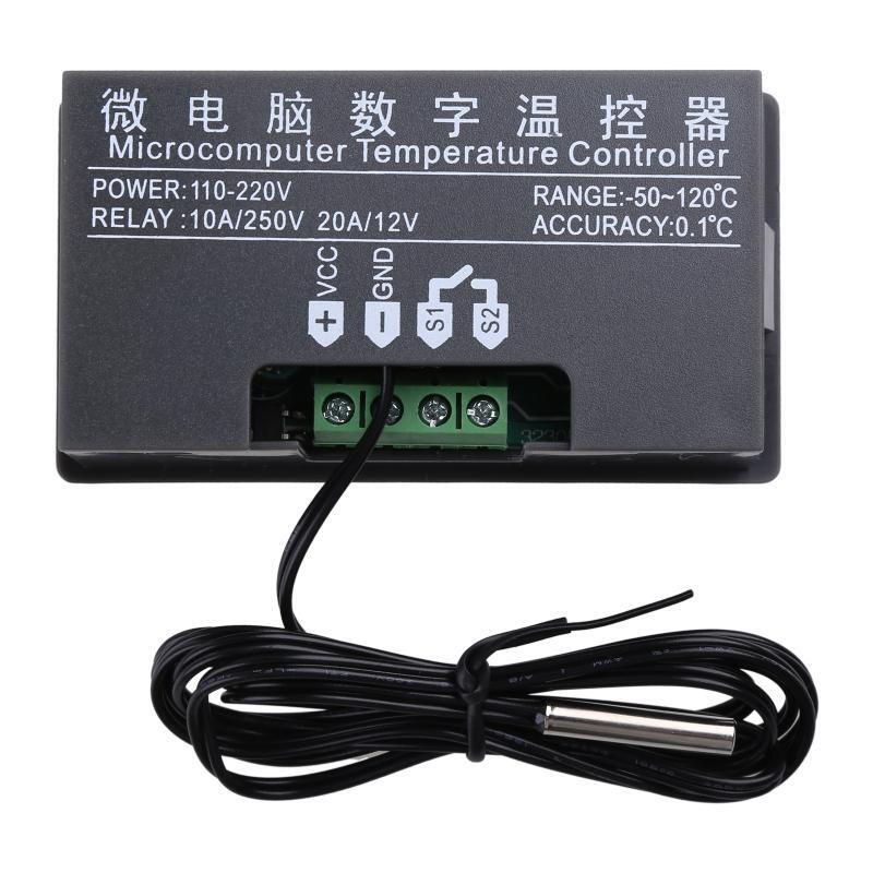 Temperature Controller Relay Dual Digital LED Display Heating/Cooling Regulator