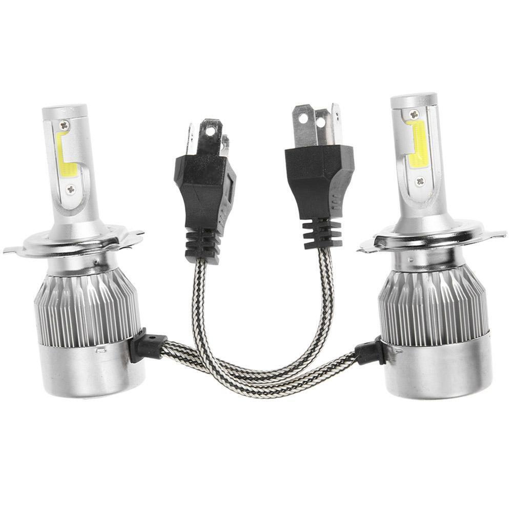 1Pair Universal 6500K 8000LM H4 LED COB Car Auto Headlight Head Lamp Bulbs