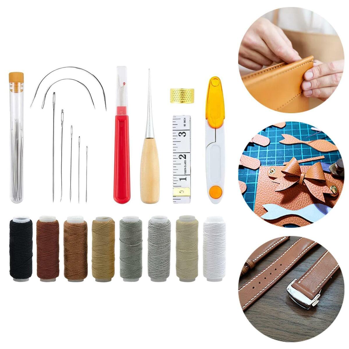 Professional Leather Craft Sewing Tools Kit Repair Drilling DIY