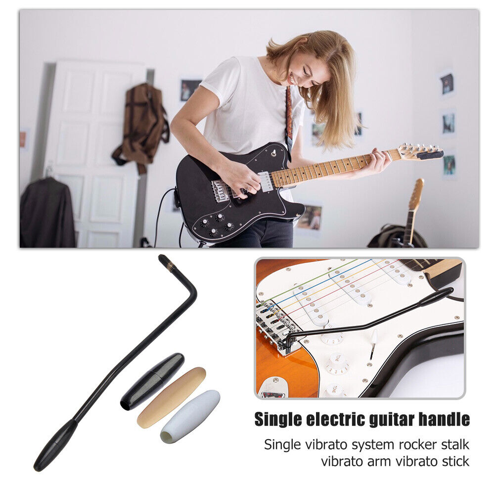 6mm Tremolo Arm Whammy Bar w/ Tips Electric Guitar Instruments Part (Black)