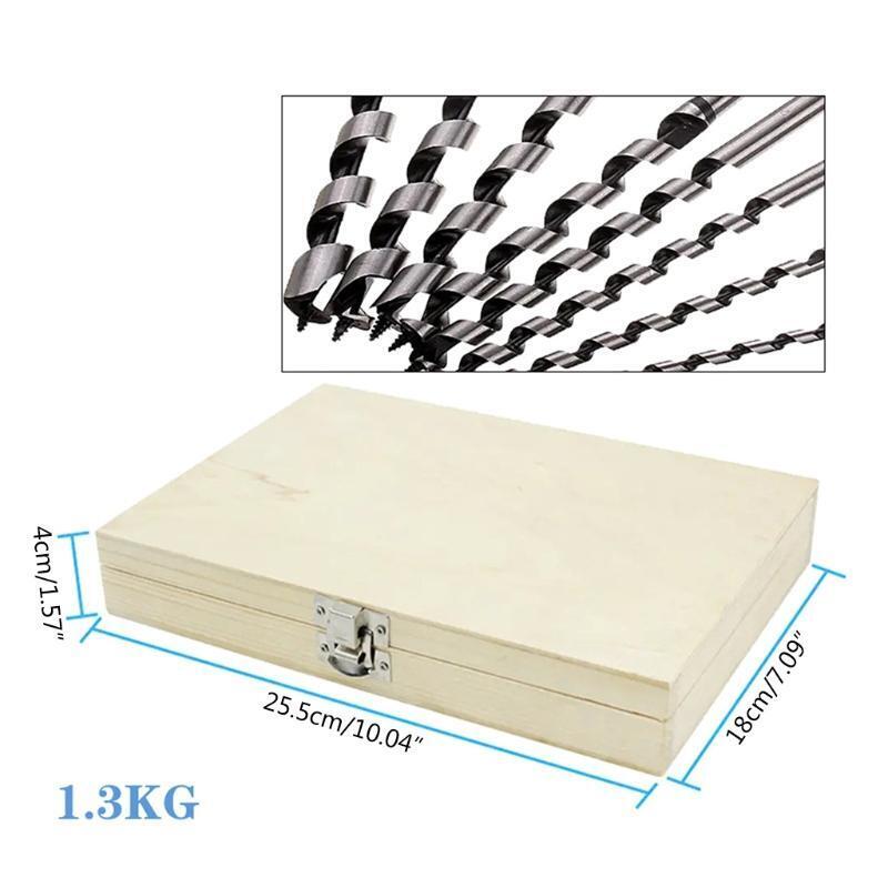 Multifunctional Easy to Store High Carbon Steel Woodworking Support Drill 8Pcs