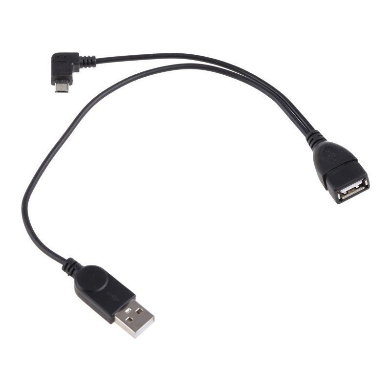 Micro USB 5 Pin Male To USB 2.0 Female Host OTG Y-Splitter Power Adapter Cable