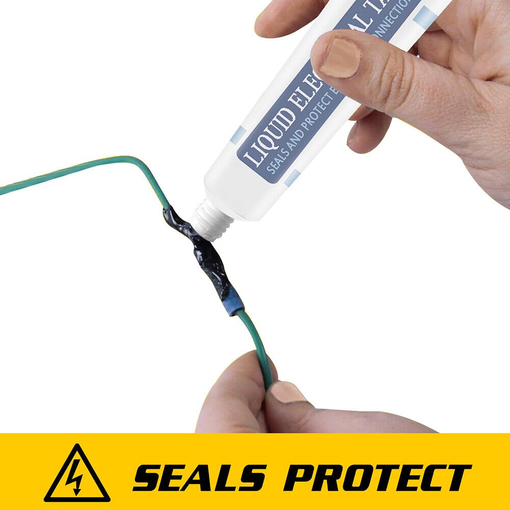 30ml Liquid Insulation Electrical Wire Cable Sealant Fast Dry Glue (Black)