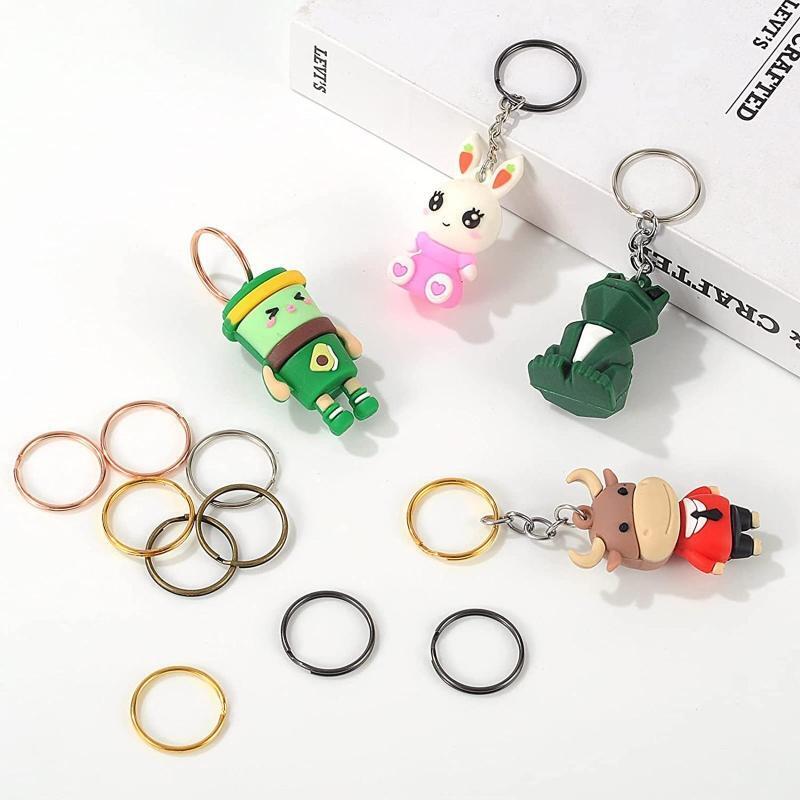 25mm Mixed Colors 200 Keyrings Split Bulk Keyrings Hanging Color Double Key Ring
