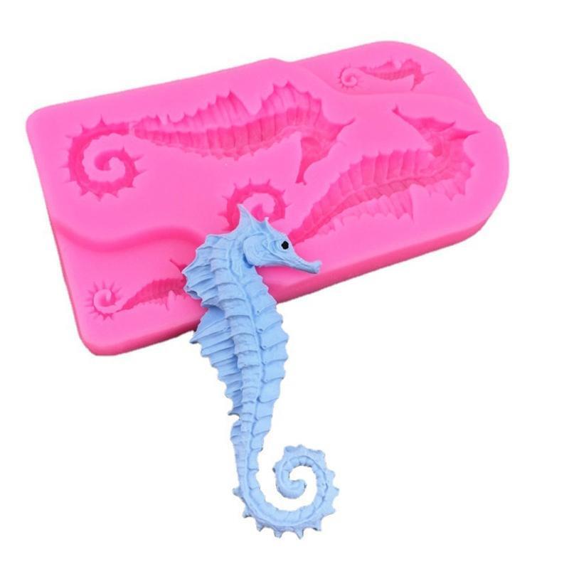 Mousse Moulds Seahorses Shape Silicone Material Pudding Mold DIY Chocolate Molds