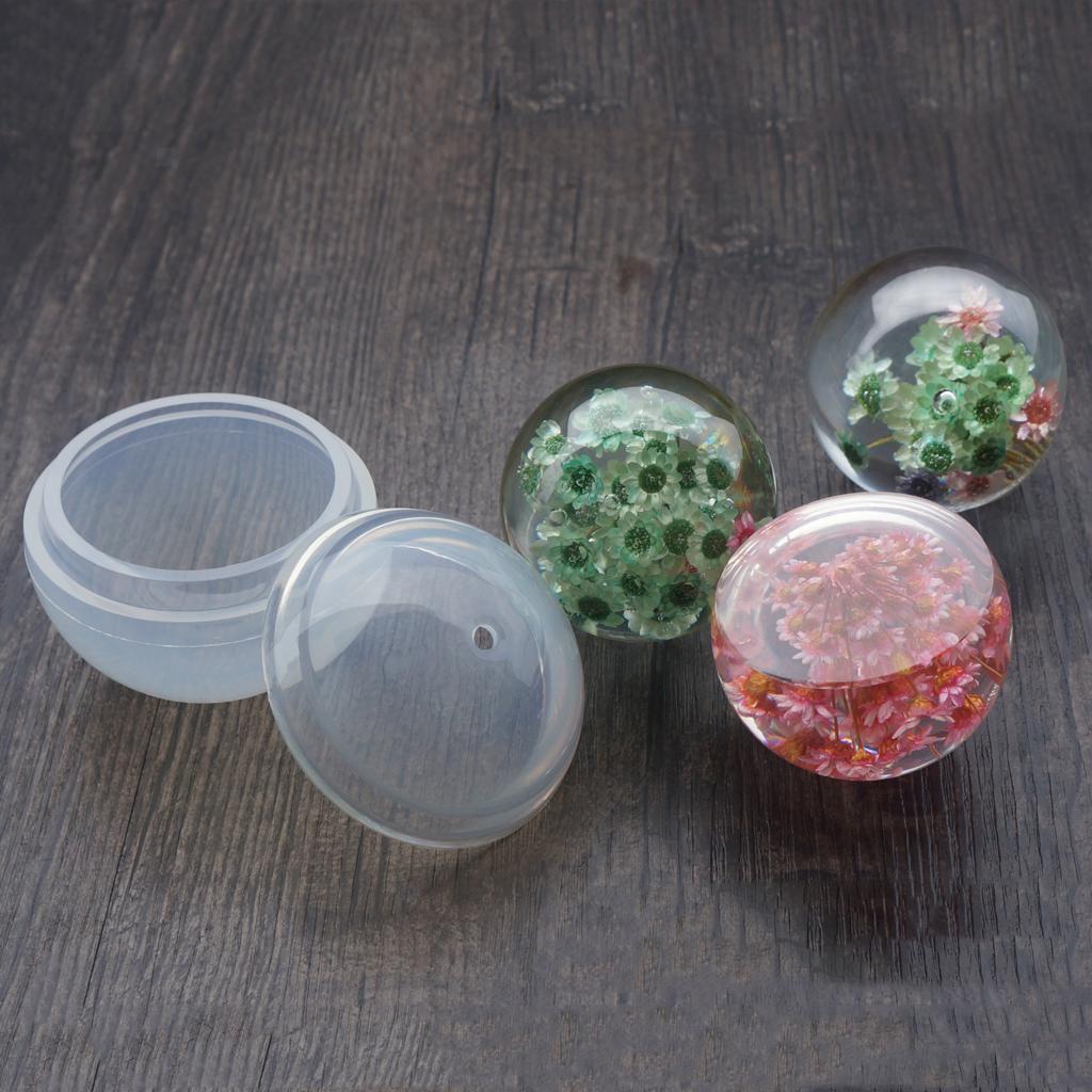 DIY Silicone Mold Transparent Pendant Jewelry Making Moulds Tools Sphere