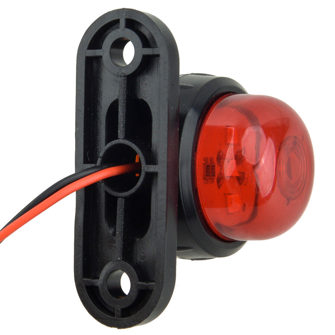 4x Truck Trailer Dual Face LED Side Marker Lights Round Bullet Turn Signal Lamp