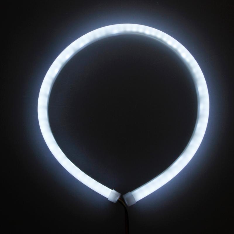 New 2pc 45cm White DC 12V Amber Tube Switchback Headlight LED Strip DRL For Audi