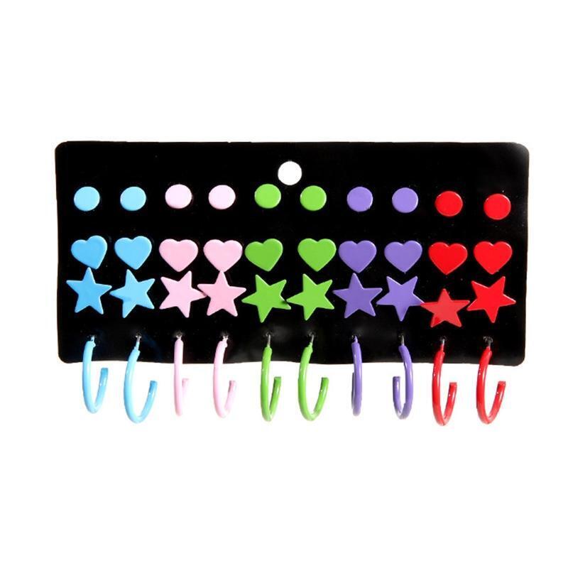Exquisite Stud Earrings Kit Loop Earrings Set for Girls Valentine Birthday Gift