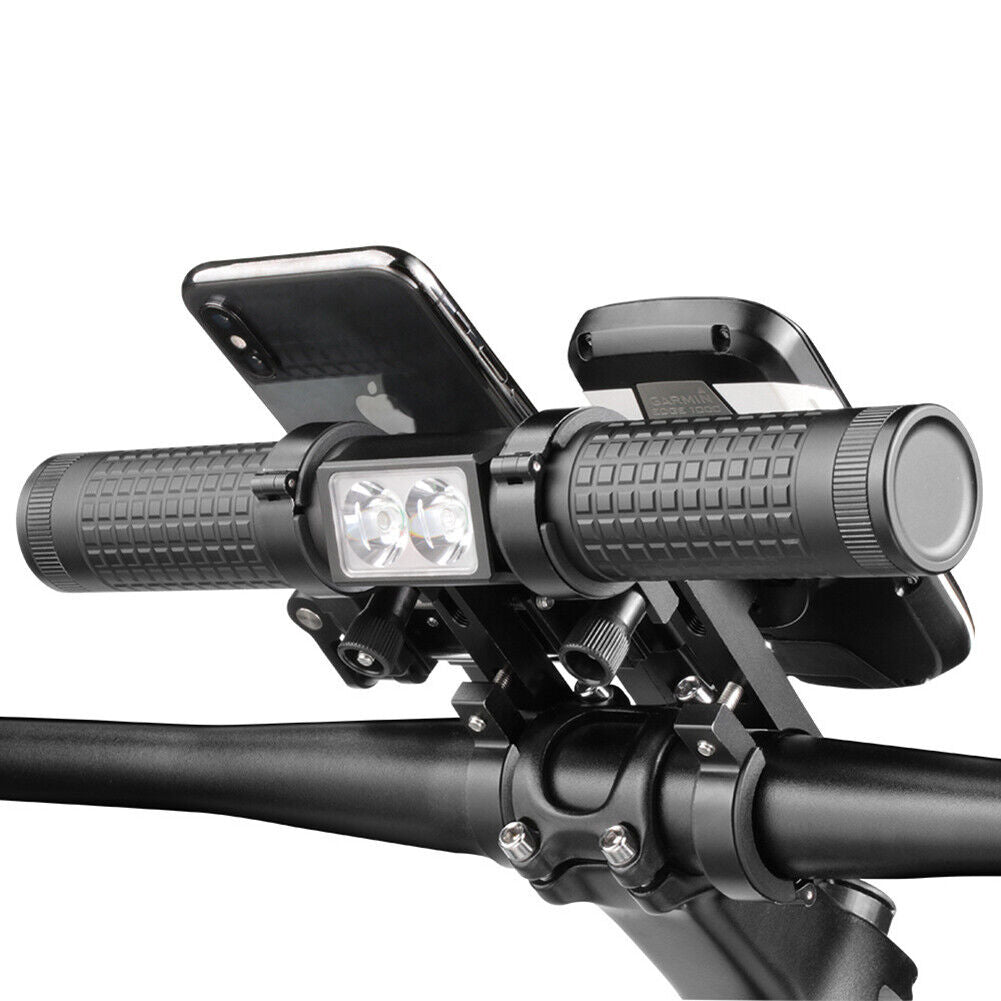 5-in-1 Bike Handlebar Extender USB Charging Power Bank Bicycle Lamp Bracket