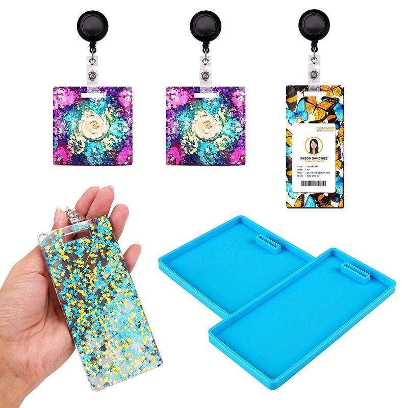DIY ID Business Card Craft Handmade Epoxy Casting Molds Card Organizer Storage