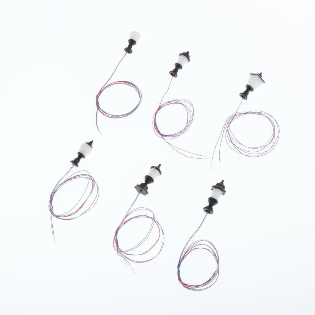 30Pcs 1:100 Mini  Railway Landscape White Lights HO Scale Accessory