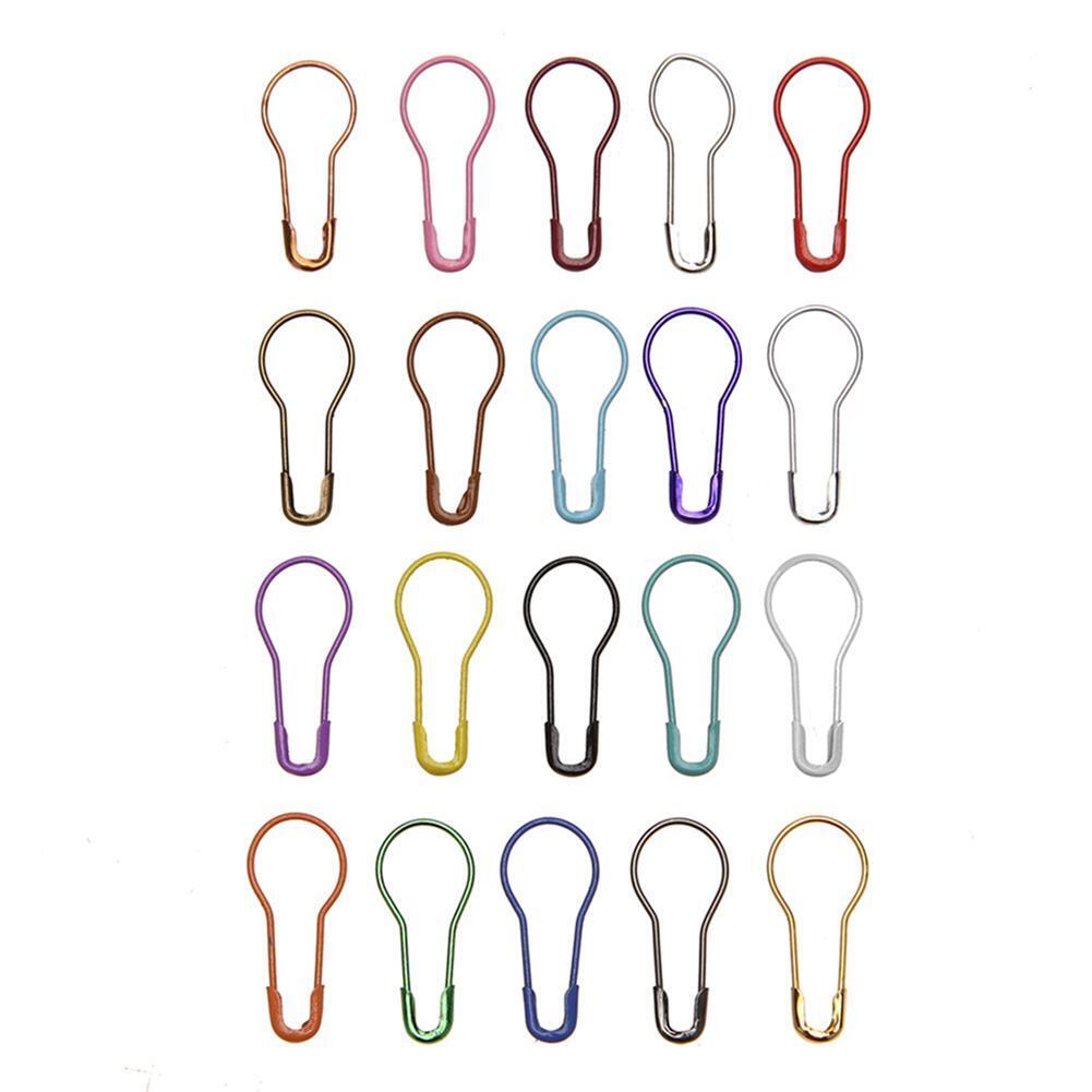 600pcs 20 Colors Gourd Shape Safety Pins Metal Clips Knitting Stitch Marker