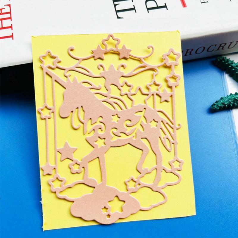 Star Swing Horse Frame Metal Cutting Dies Embossing Stencil DIY Album Template