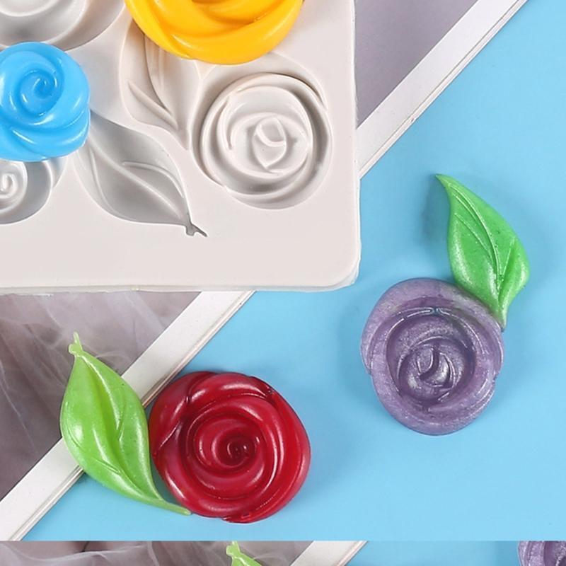 Rose Chocolate Cake Molds Handmade DIY Cake Fondant Decoration Soap Making Mould