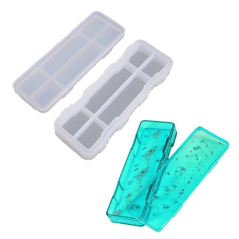 Diy Crystal Epoxy Pencil Box Mold School Supplies Office Stationery Box Mold