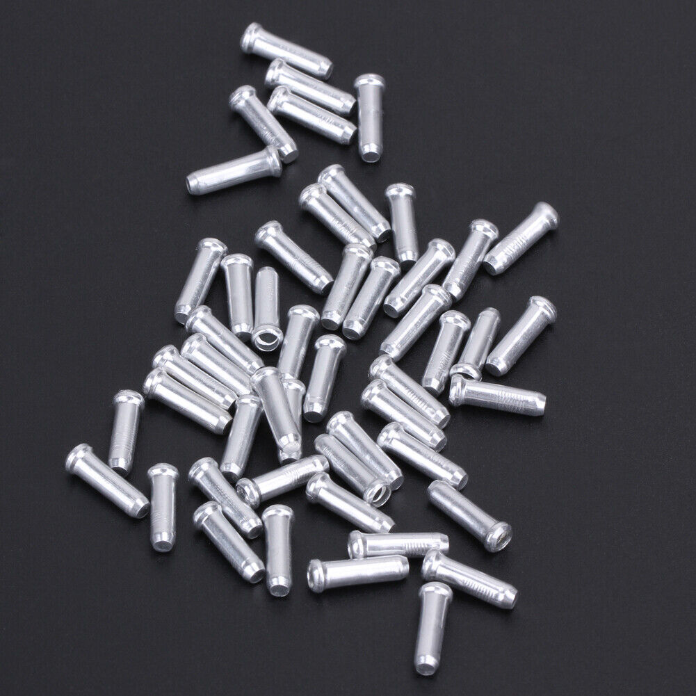 50pcs Aluminum Bike Bicycle Brake Shifter Inner Cable Tips Wire End Cap
