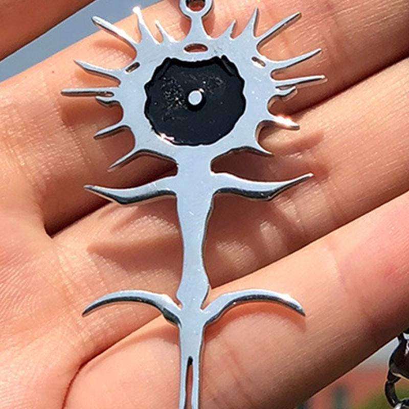 Sunflower Pendant Necklace Hip-hop Trend Multilayer Circle Chain Alloy Necklace
