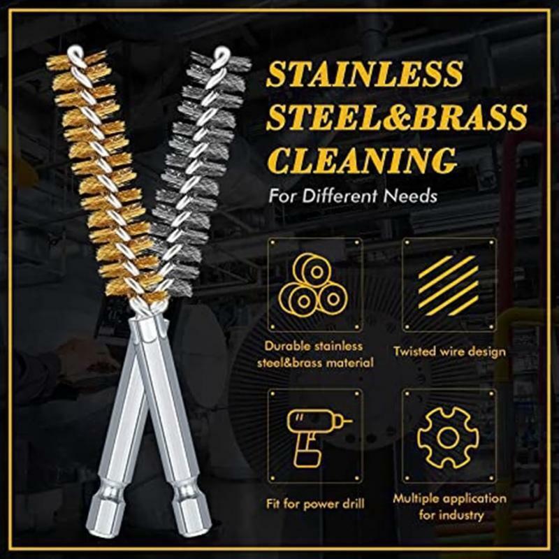 Suitable for Cleaning, Polishing Strong Stainless Steel Wire Brush Sets