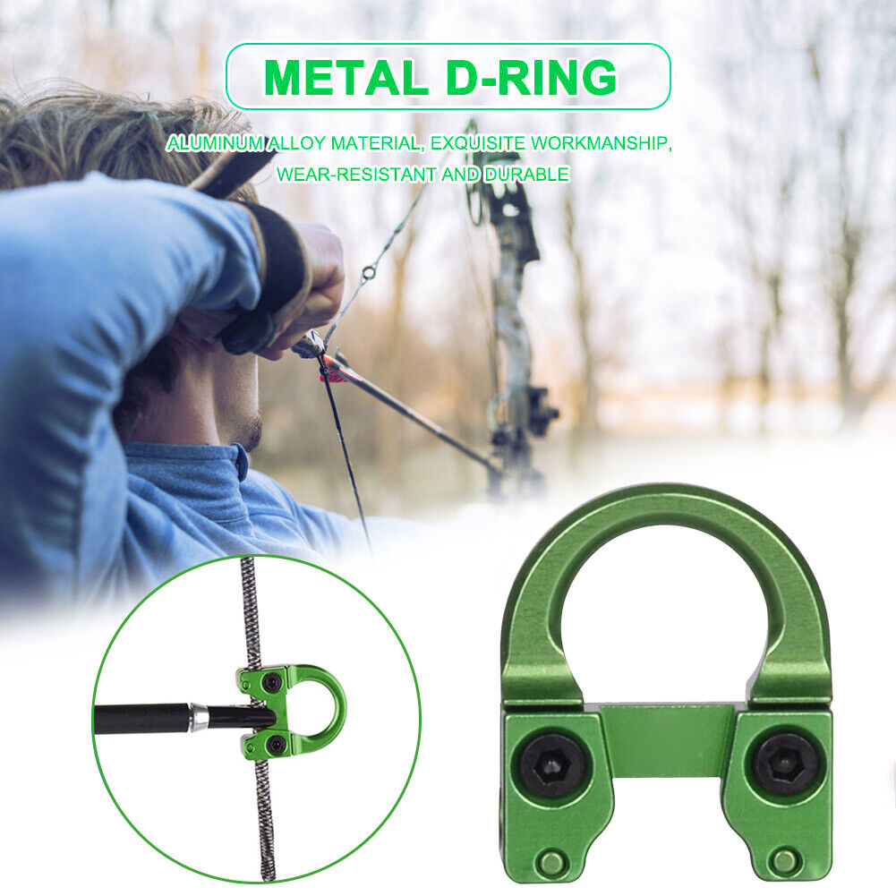 Aluminum Alloy Archery Release D Ring Buckle Compound Bow D Loop (Green)