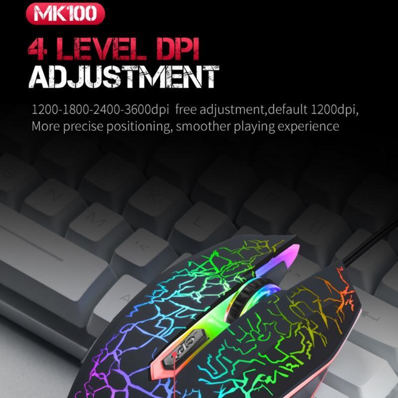 Gaming Mouse Wired USB Optical Computer Mice with RGB Backlit Ergonomic Gamer