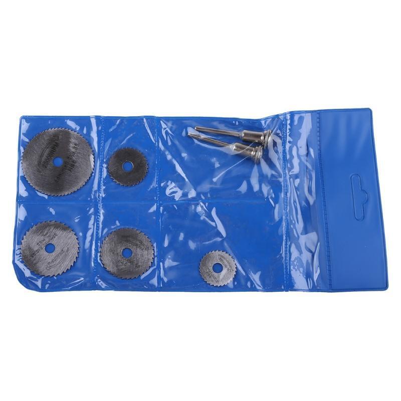 7Pcs HSS Circular Wood Cutting Saw Blade Disc Mandrels fr Rotary Tool New