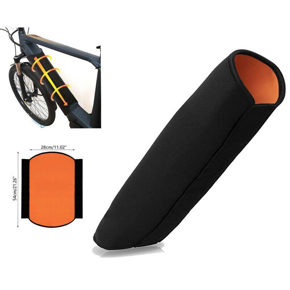 Black E-Bike Battery Cover Waterproof Bicycle Frame Cover Battery Protective