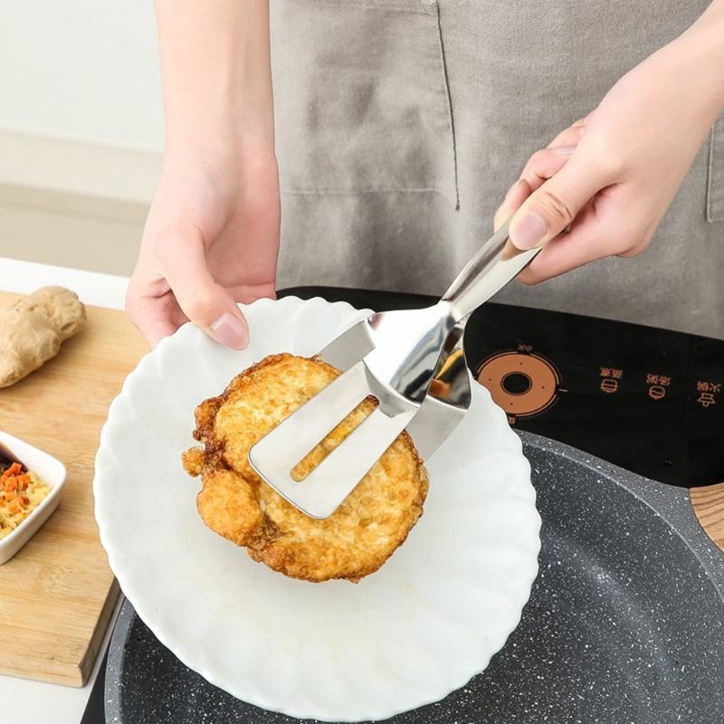 Stainless Steel Fried Steak Shovel Barbecue Tongs Fish BBQ Clamp Bread Meat Clip