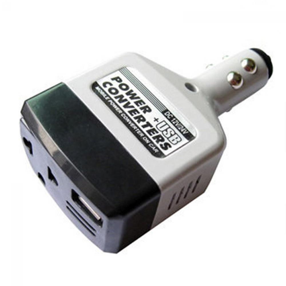 Practical New Car inverter converter Power USB DC 12V to 220V  Charger Adapter