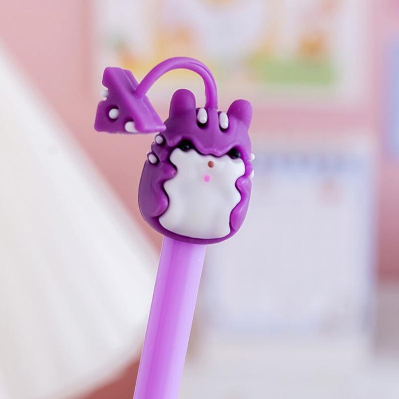 4pcs Cute Black Gel Pen Refillable Gel Pen Novelty Stationary Gift for Children