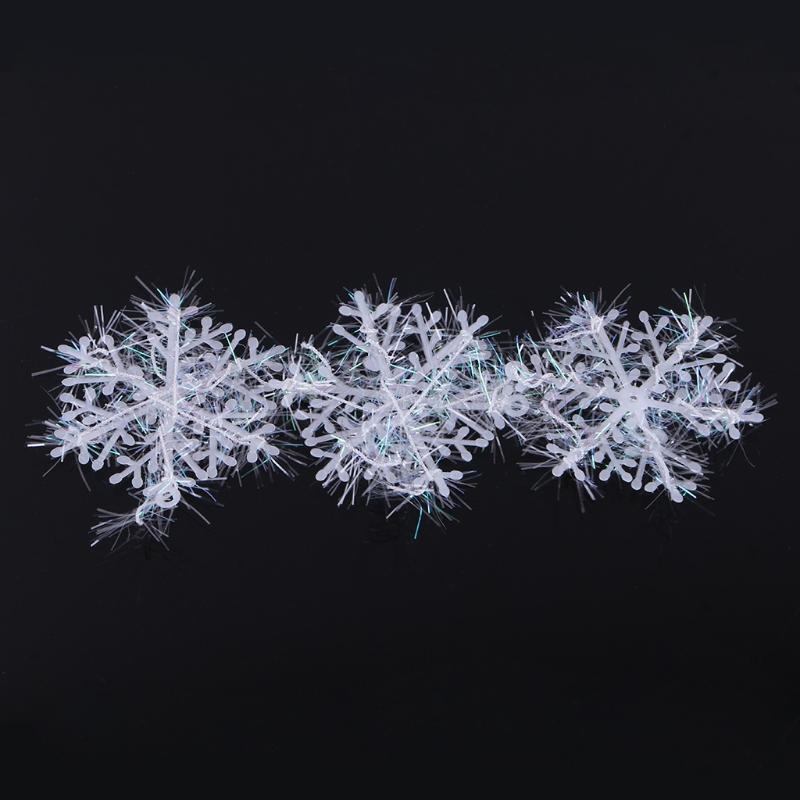 6PCS For Wall Windows Decor Christmas Snowflake Hanging Decorations 6cm