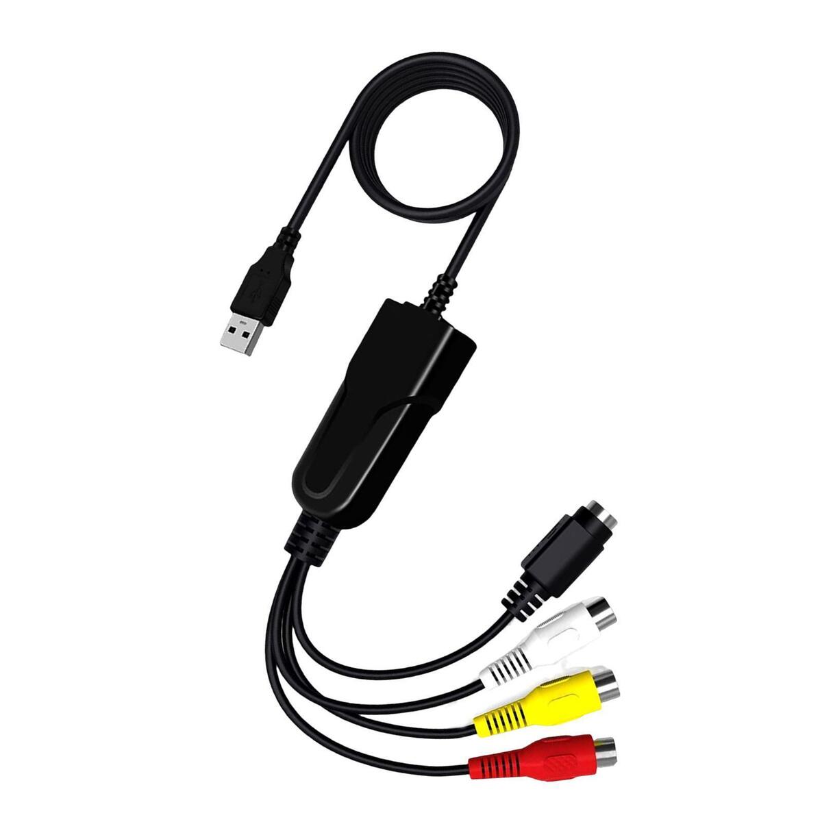 USB 2.0 Audio Video Converter Transfer Grabber Adapter Cable for PC