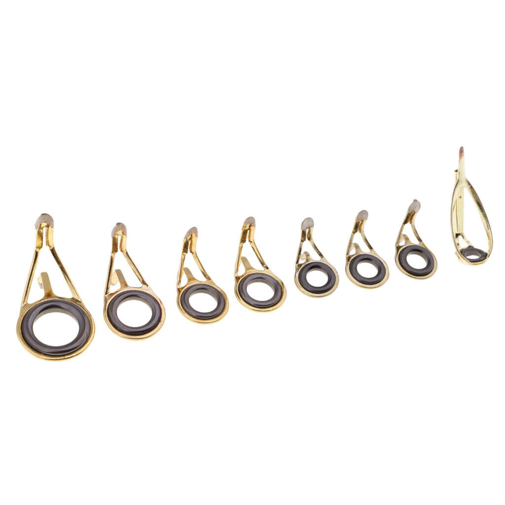 8pcs/set Fishing Rod Guide Tip  Ring Fishing  Ring Rod Repair Kit