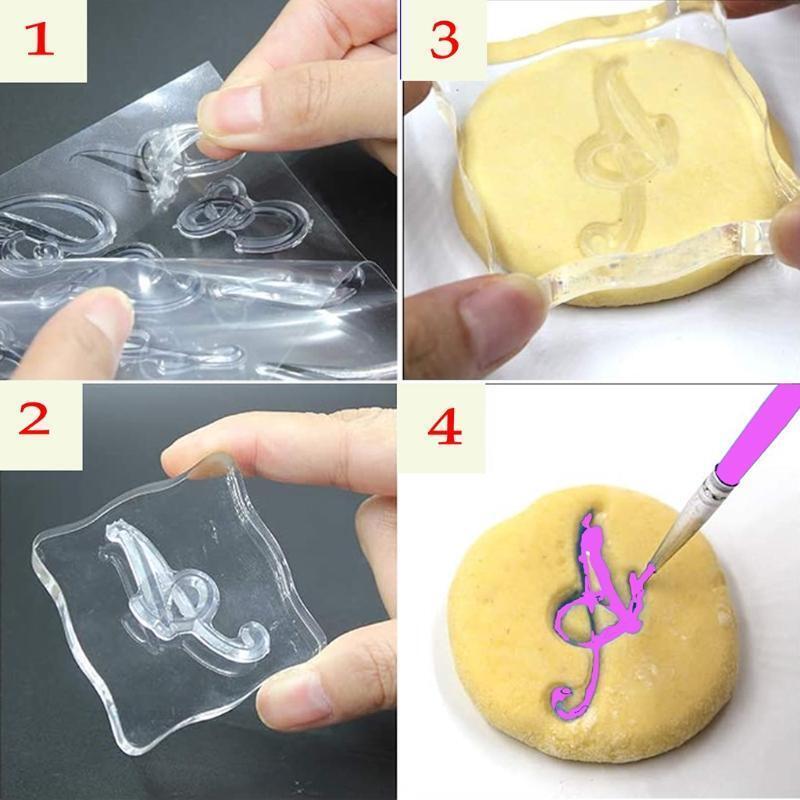 Alphabet Fondant Cake Stamp with Back Plate for Cookies Biscuit Decorating Tool