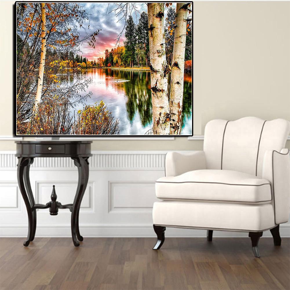 Forest Landscape 5D Diamond DIY Painting Kit Home Decor Craft 40 X 30cm