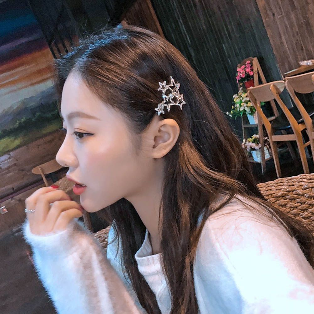 Hair Accessories Shiny Headwear Metal Hairgrip Rhinestone Crystal Hair Clip