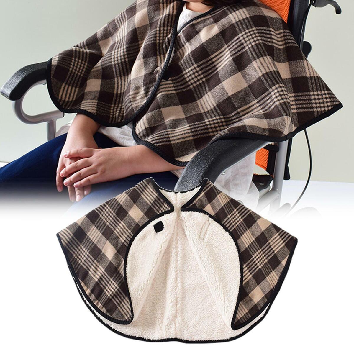Old People Warm Shoulder Shawl Plush Cape Wrap  Soothing Warmth