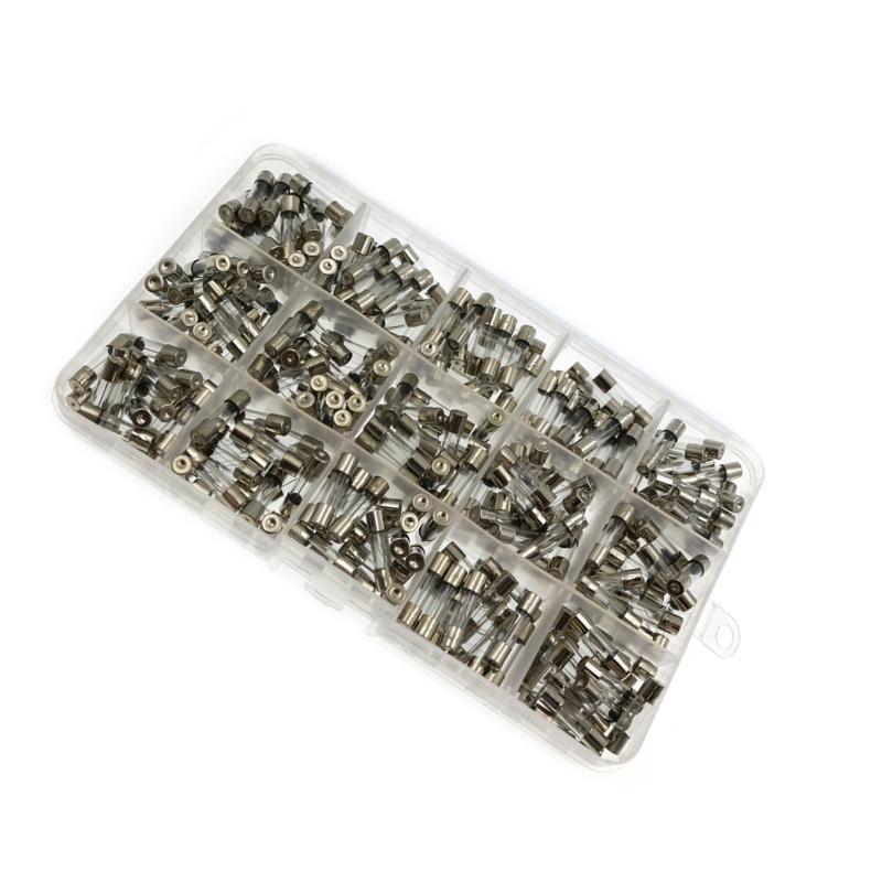 15 Value 300Pcs 0.1A-20A 250V Quick Fuse Assortment 5x20 0.1A-20A Household Fuse