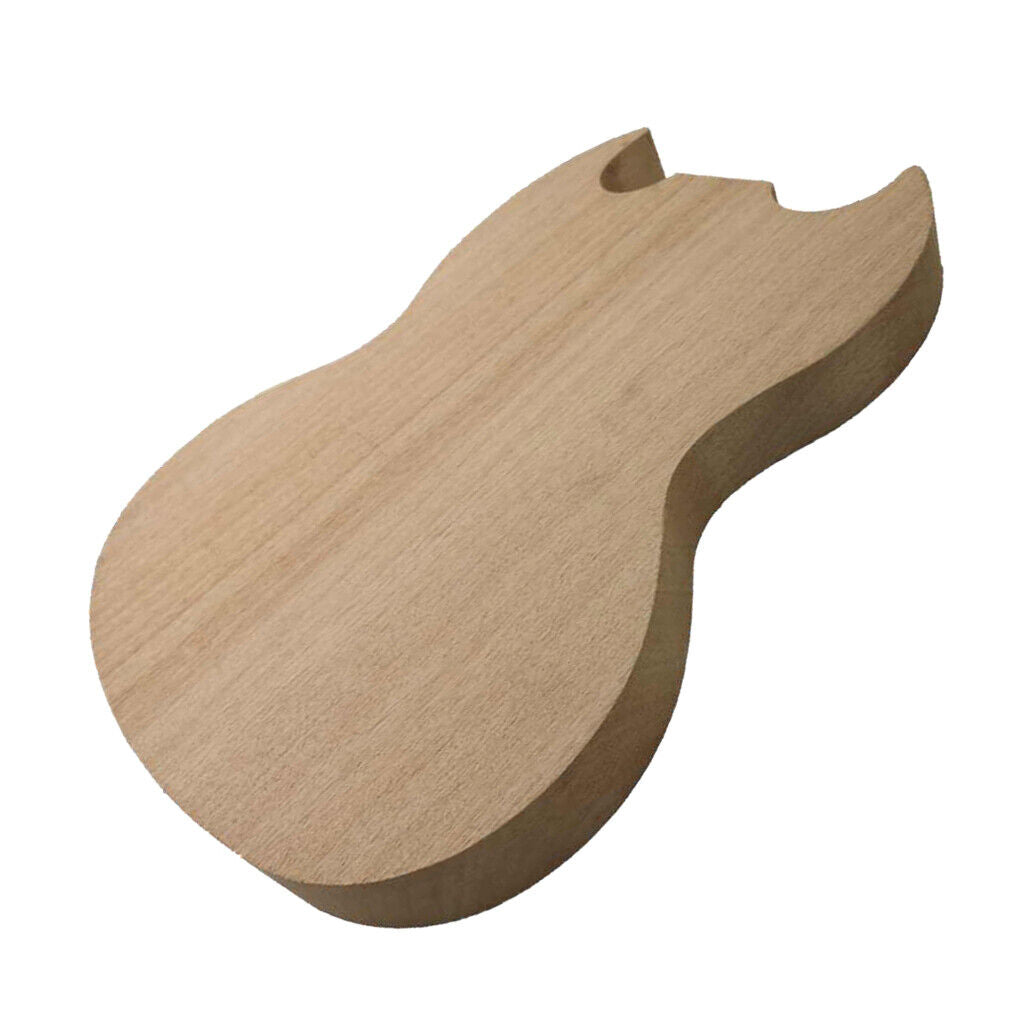 Wood Unfinished Guitar Parts Okoume Mahogany Guitar Body DIY Handcraft Body
