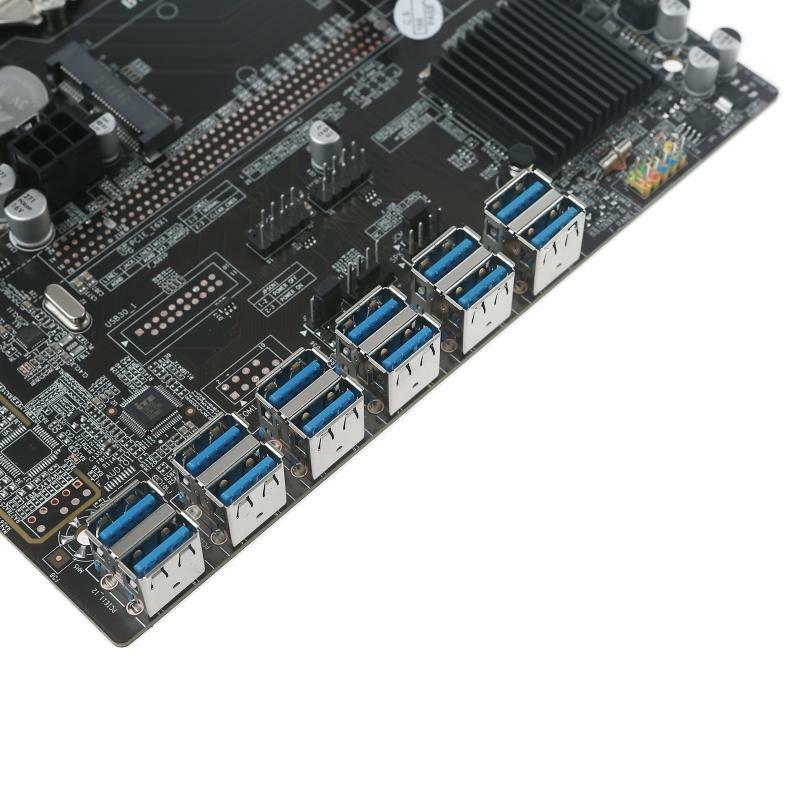 B250C BTC Mining Motherboard LGA 115 DDR4 Memory 12 PCI-E Video Slots for Mining